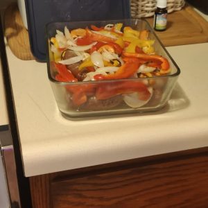 Italian sausage, peppers & onions in air fryer